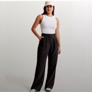 Abercrombie & Fitch Black Wide-Leg Pants